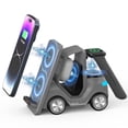 thumbnail image 1 of 5-in-1 Wireless Charging Station Compatible with iPhone/Apple Watch/AirPods/Android Phones, Fast Charging & Smart Protection, All-in-One Desktop Portable Charger Dock (Gray), 1 of 13