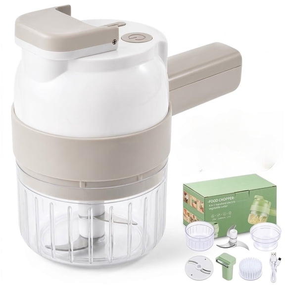5-in-1 Wireless Electric Vegetable Chopper, Rechargeable Food Processor