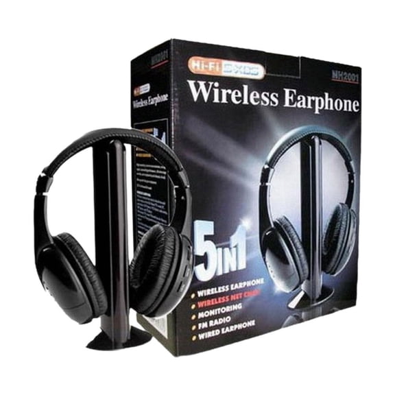 5-in-1 Wireless Headset, Bluetooth Radio Monitoring Headband for Phone, Portable