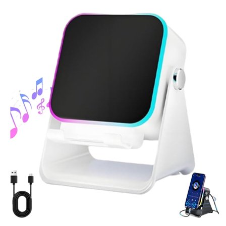 5-in-1 Wireless Induction Bluetooth Speaker with Adjustable Phone Stand, Inductions Bluetooths Playback Dual Modes Wireless Induction Bluetooth Speaker 360° Stereo Sound