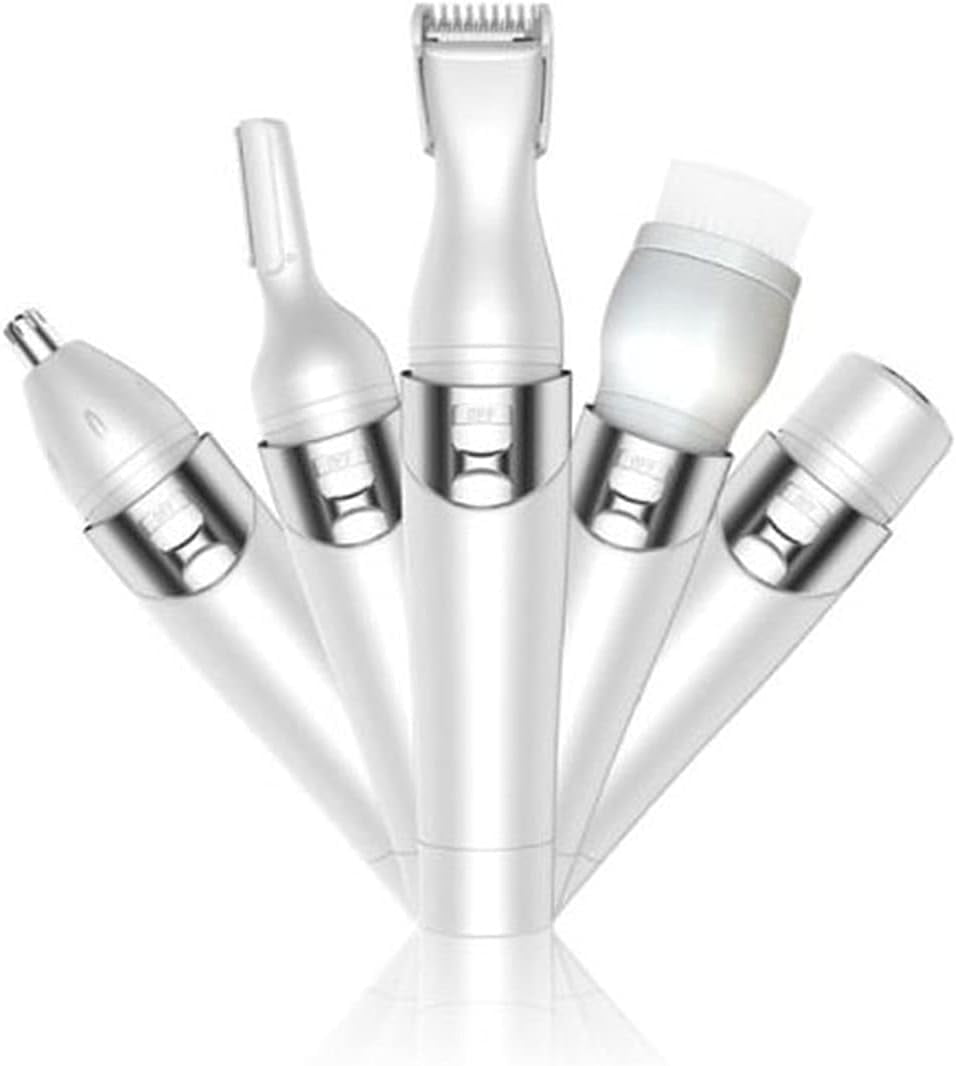 5 in 1 Women Electric Epilator Rechargeable Waterproof Razor Painless Epilator Body Hair Remover Nose Hair Beard Bikini Trimmer Face Facial