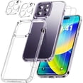 thumbnail image 1 of [5 in 1 for iPhone 14 Pro Max Phone Case 6.7" [ Grade][Never Yellow][2 Screen Protectors][2 Camera Protectors] Clear iPhone 14 Pro Max Case, 1 of 12