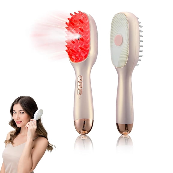 5-in-1Scalp Red Light Hair Brush, Hair Growth Comb, Nano-Atomization and Vibration Massage Function, Red and Blue Ambient Dual Light Therapy, Promote Hair Growth in Women and Men