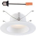 thumbnail image 1 of 5 in / 6 in 3000K CCT Integrated LED White Baffle Recessed Trim, EVL6733DWH30, 1 of 6