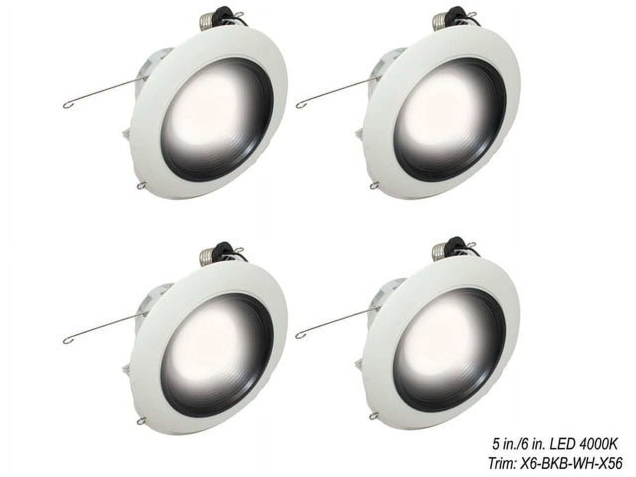 5 in./6 in. Integrated LED Recessed Trim Can Light with Trims 4000K (4