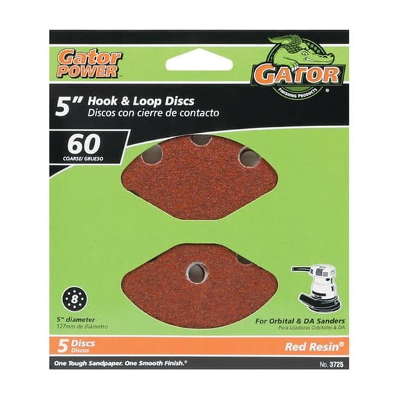 5 in. 60 Grit Sand Disc, Pack of 5