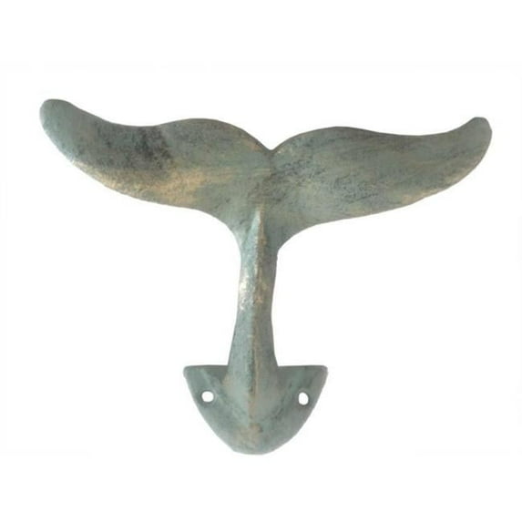 5 in. Antique Bronze Cast Iron Decorative Whale Tail Hook