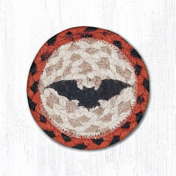 5 in. Bat Individual Round Printed Coaster Rug