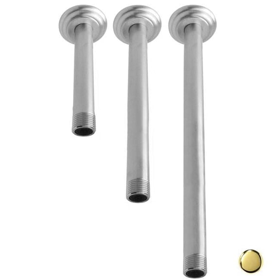 5 in. Ceiling Arms with Heavy Duty Flanges - PVD Polished Brass