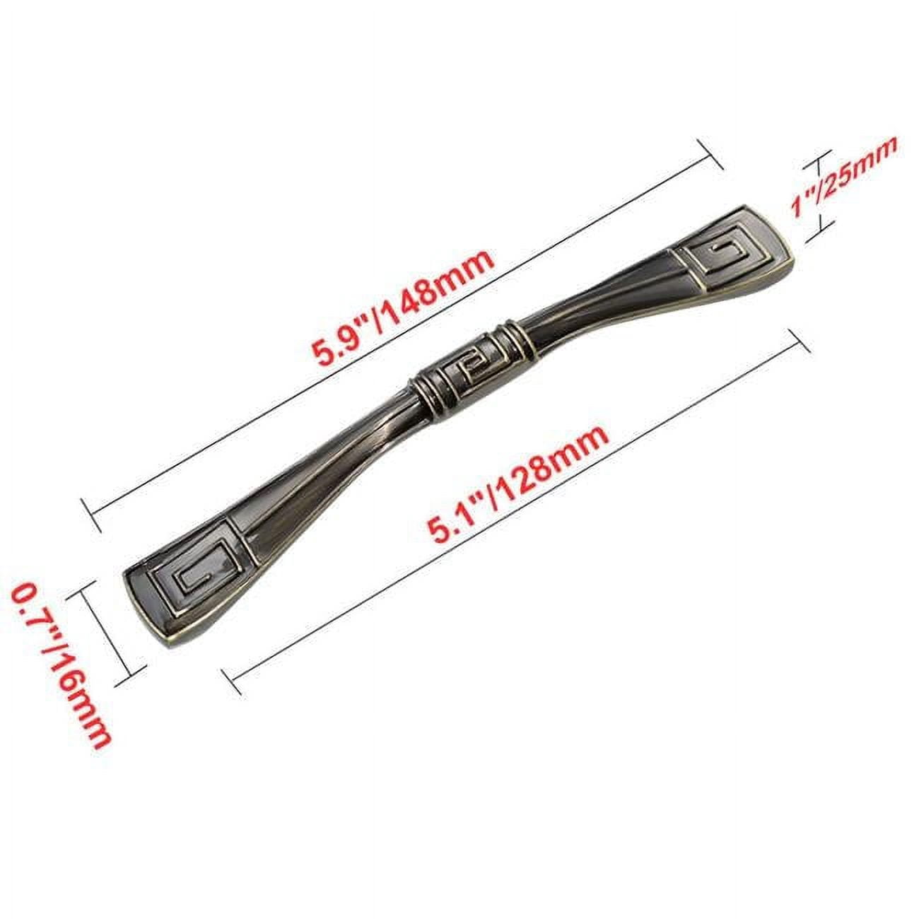 5 in. Center to Center Trieste Cabinet Pull, Antique Brass - Pack of 5