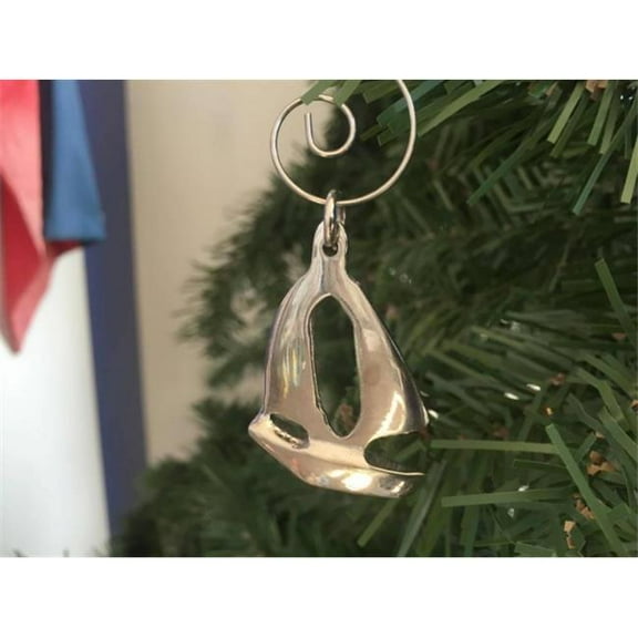 5 in. Chrome Sailboat Christmas Ornament