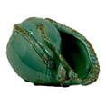 thumbnail image 1 of Benzara BRU-864348 Beautiful Antiquated Ceramic Vase Showpiece with Conch Shell Design in Blue, 1 of 2