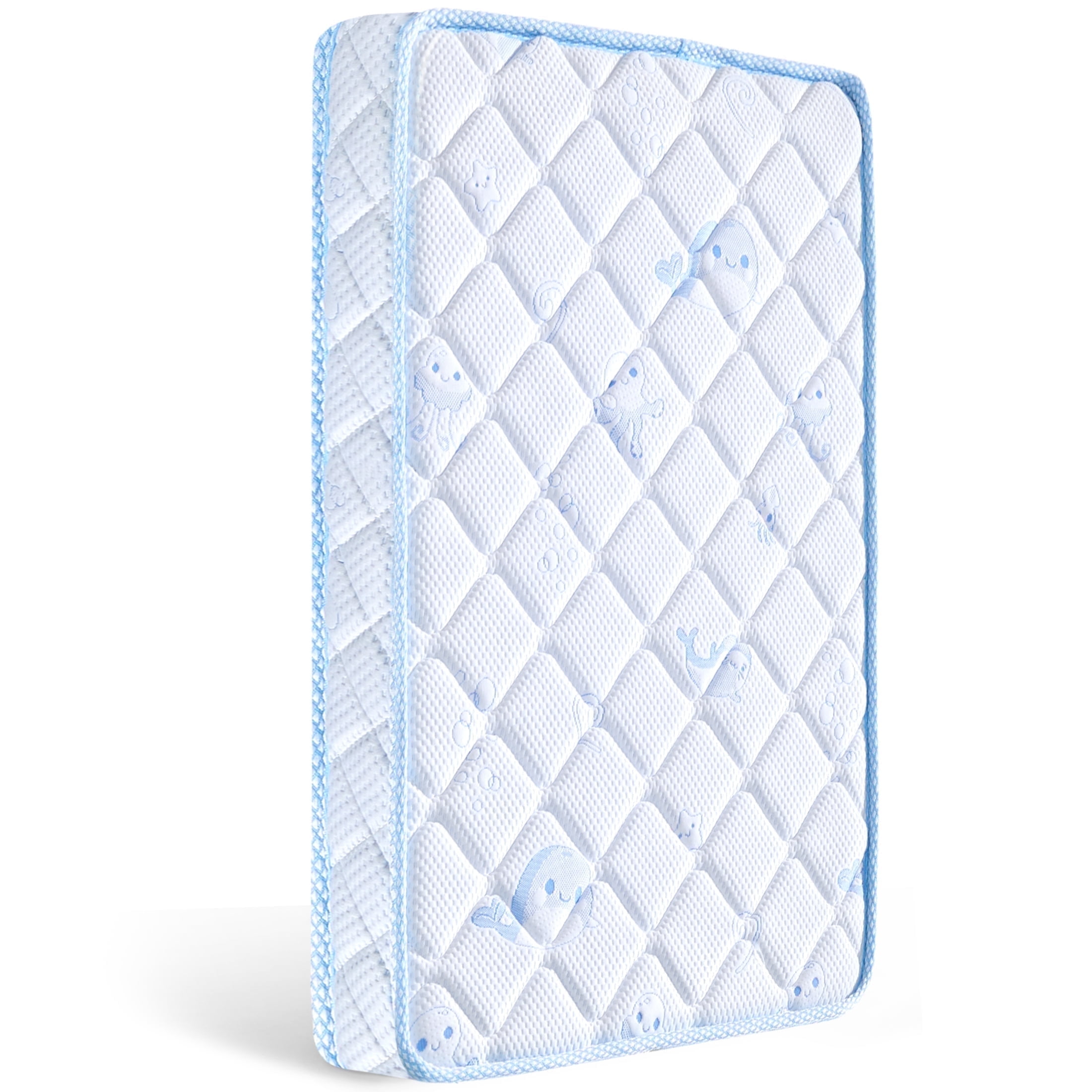 Ceekliybear 5" Premium Foam Crib and Toddler Mattress, Knitted Cotton Surface and Firm Crib Mattress, Hypoallergenic Baby Mattresses