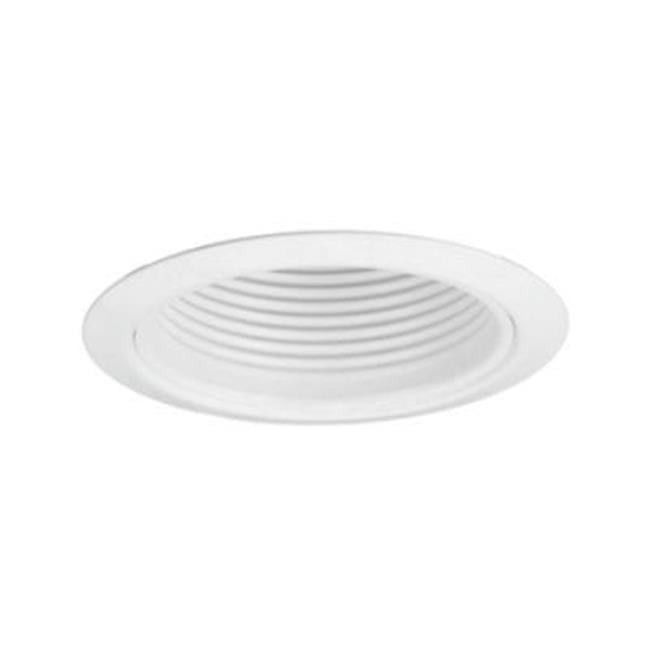 White Aluminum 5" Indoor/Outdoor LED Recessed Baffle Trim