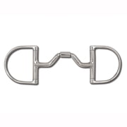 Myler MB 33 Dee Snaffle Bit - 5" Mouthpiece, Stainless Steel with Copper Inlay, Level 3 Ported Barrel