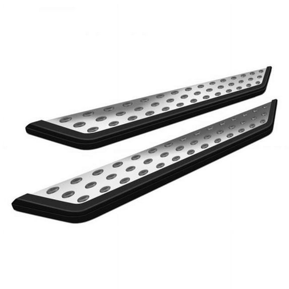 5 in. Nxc Stainless Steel Trim Running Boards - Black