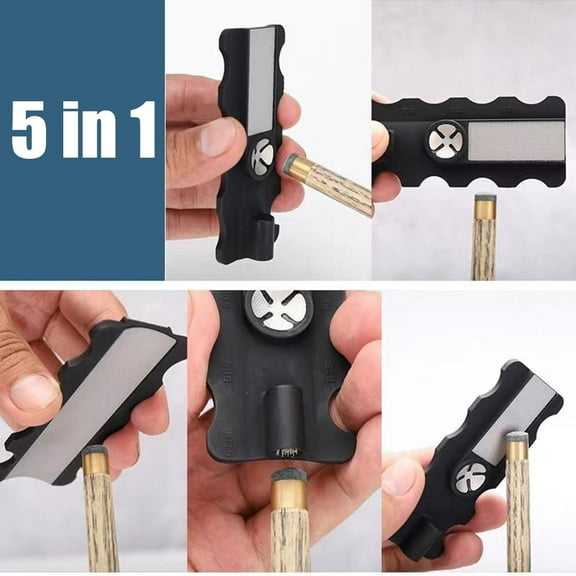 5 in Pool Cue Tips Repair Tool-Billiards Cue Tip Shaper Scuffer Aerator