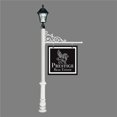 thumbnail image 1 of 5 in. Prestige Real Estate Sign System with Bayview Solar Lamp & Ornate Base - White Color, 1 of 1