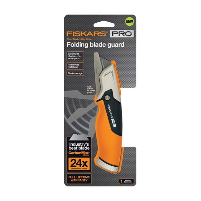 5 in. Pro Fixed Blade Utility Knife, Orange