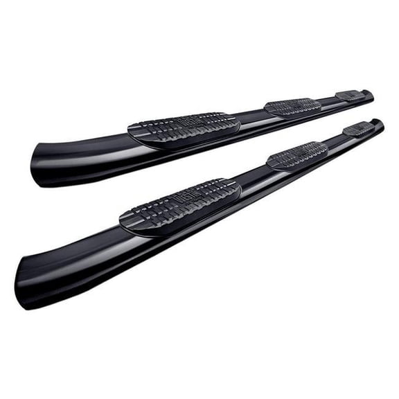 5 in. Pro Traxx Wheel-to-Wheel Black Oval Tube Step Bars for 2017-2018 Ford F-250