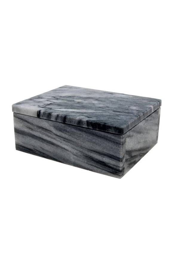 5 in. Rectangular Asteria Keepsake Box, Cloud Gray Marble