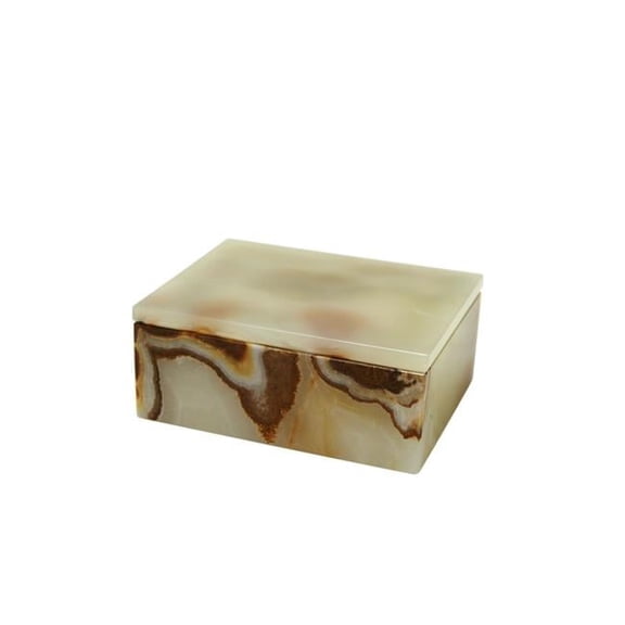 5 in. Rectangular Asteria Keepsake Box, Light Green Onyx