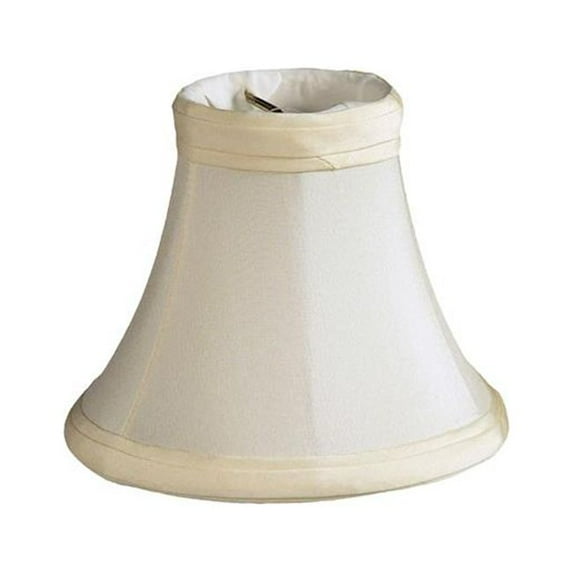 5 in. Slate Grey Premium Silk Chandelier Shantung Lampshades, Oyster - Set of 6