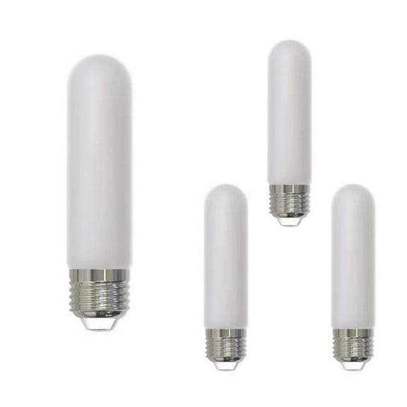 5 in. T9 Frost Glass Finish Light Bulb LED Filament with Medium E26 Base, Soft White Light - Pack of 4