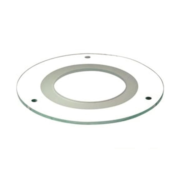 5 in. Tempered Clear Outer, Frosted Inner, 80mm - 3.13 - Open Center