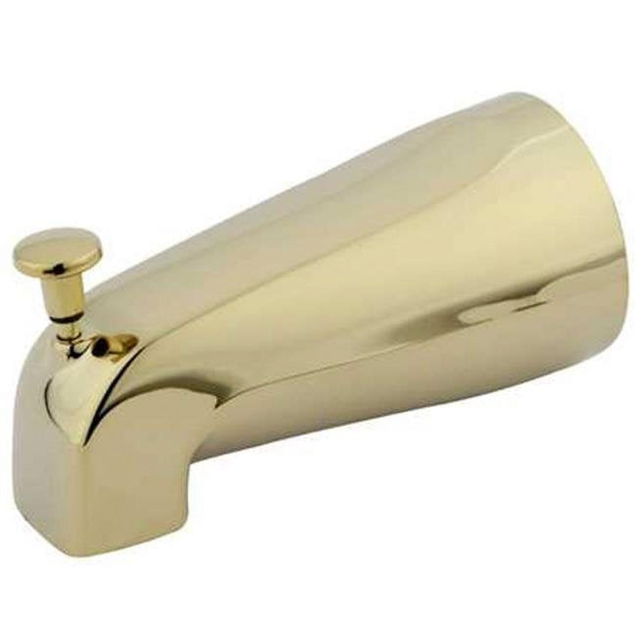 Elegant Polished Brass 5" Wall-Mount Tub Spout with Diverter