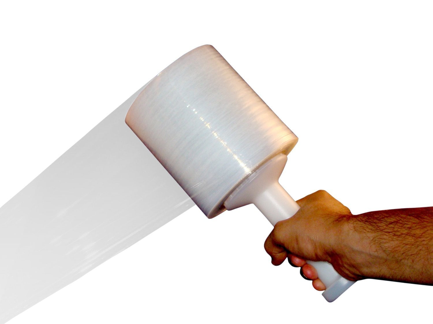 5" in. x 1000FT 80 Gauge 12 Rolls Stretch Shrink Film Hand Wrap + Handle