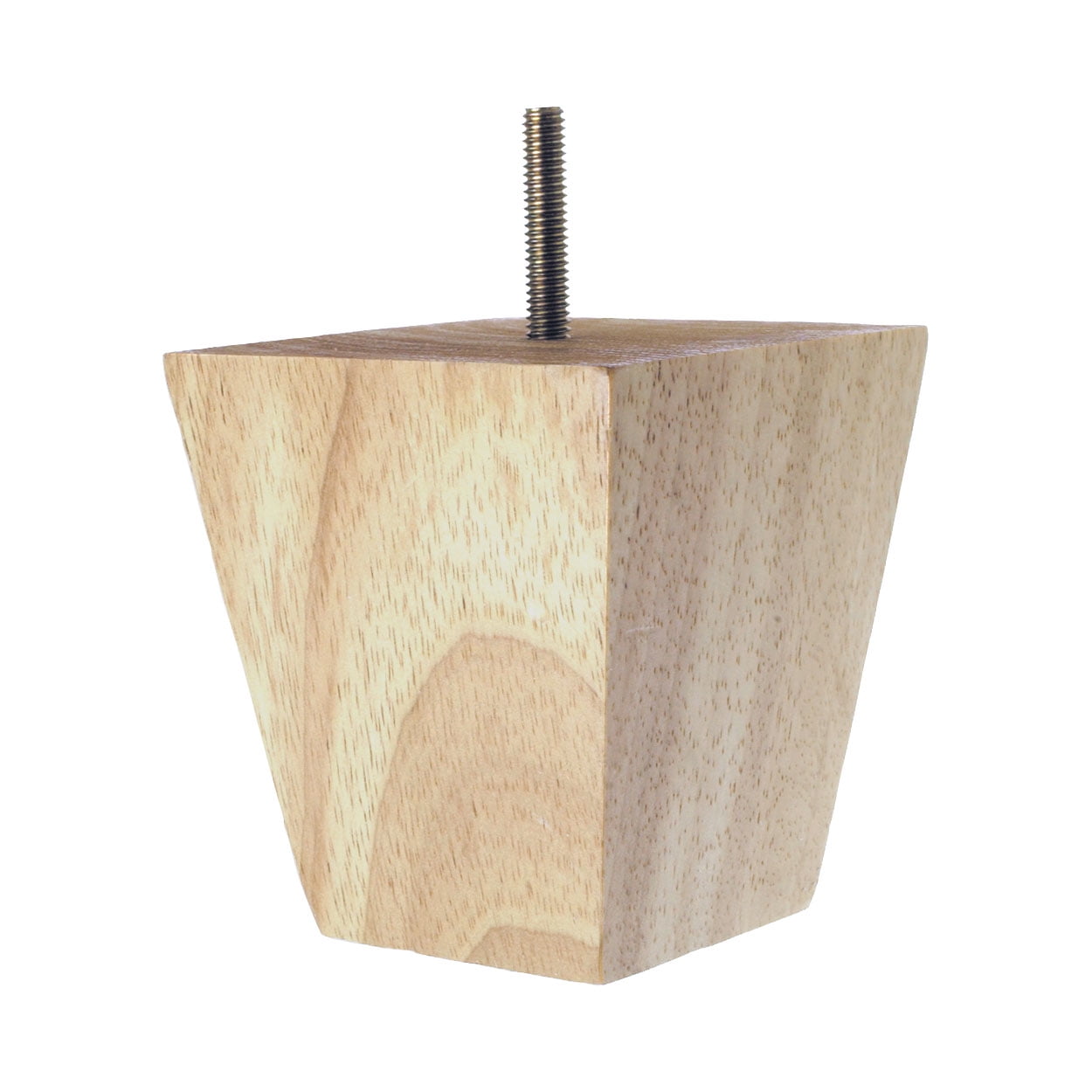 5" Unfinished Solid Hardwood Square Bun Foot Leg