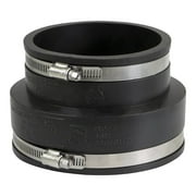 5 in. x 4 in. PVC Flexible Reducing Coupling with Stainless Steel clamps