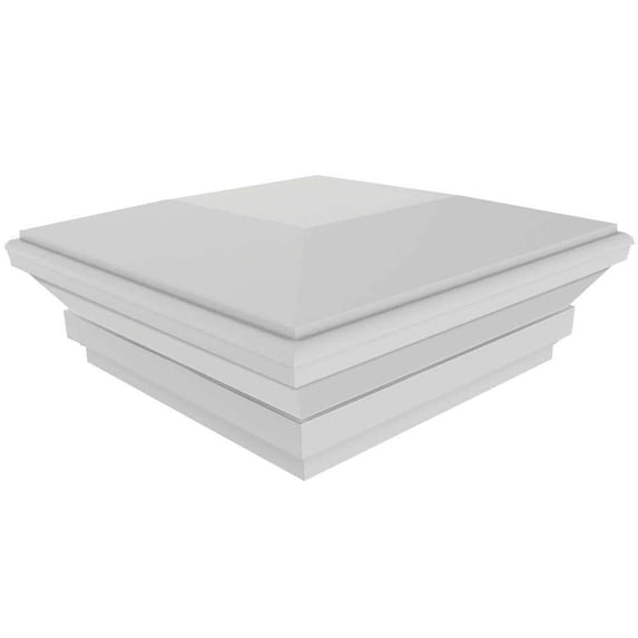 5 in. x 5 in. White Vinyl Contemporary Post Top