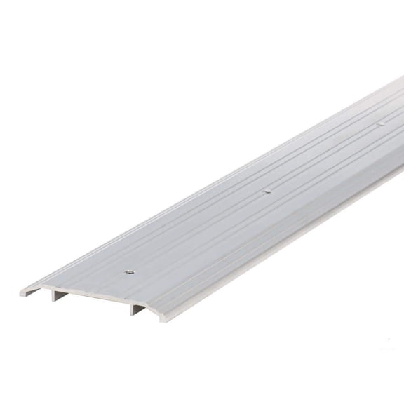 5 in. x 72 in. Silver Aluminum Commercial Flat-Profile Door Weatherstripping Threshold