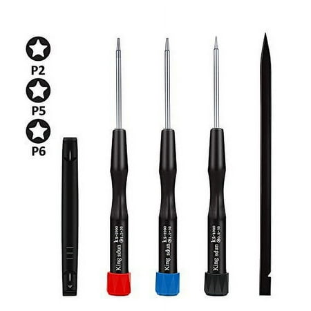 5 in1 Pentalobe Screwdriver Set Star 0.8/1.2/1.5 5-Pointed Pentalobe P2 P5 P6 Screwdriver with 2 Opening Pry Tools for iPhone and Macbook Repair