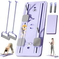 thumbnail image 1 of 5 in1 pilates board for home foldable, portable pilates reformer machine, pilates equipment, foldable reformer pilates machine for home workout, multifunctional ab exercise board (Purple), 1 of 10