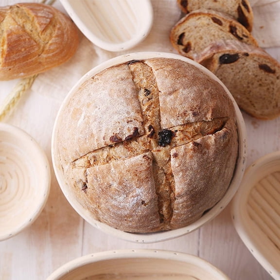 5 inch Bread Basket Set of 6, Banneton Bread Proofing Basket
