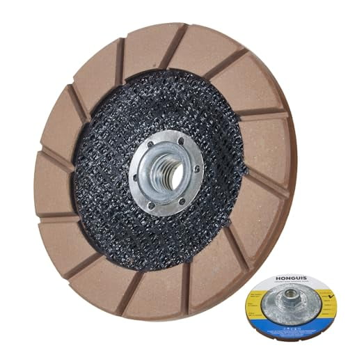 5 inch Ceramic Bond Grinding Wheels,5/8"-11 Arbor Diamond Cup Grinding Disc for Concrete Smoothing Scratches Removal,30 Grit