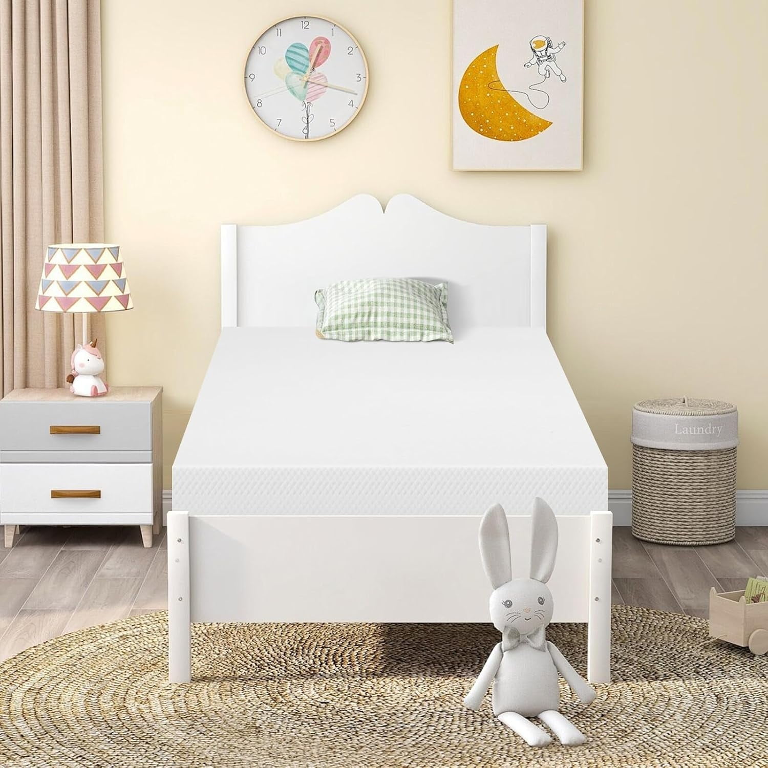 Dkelincs 5 inch Gel Memory Foam Mattress in a Box for Cool Sleep & Pressure Relief, Twin Size