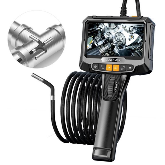 5-inch IPS endoscope 360°, 1080P, 8mm, IP67 waterproof inspection camera,Turnable Handheld Endoscopes