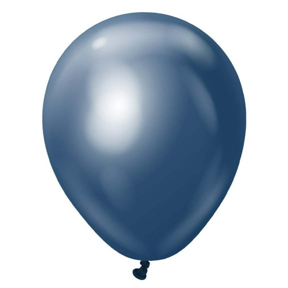 5 inch Kalisan Mirror Navy Latex Balloons (100 Pack) - Party Supplies Decorations