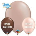 thumbnail image 1 of 5 inch Qualatex Chocolate Peach - Double-Stuffing Kit Latex Balloons (100 Pack) - Party Supplies Decorations, 1 of 2