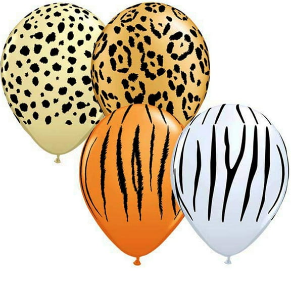 5 inch Qualatex Safari Assortment - Special Assortment Latex Balloons (100 Pack) - Party Supplies Decorations