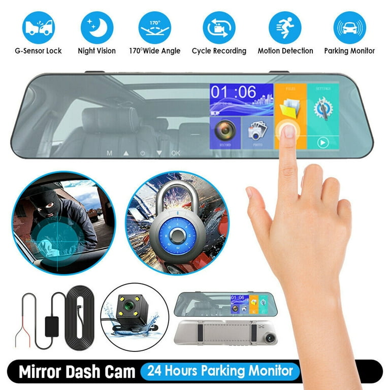 5-inch Rearview Mirror Car Dvr Dash Cam 1080p Touch Night