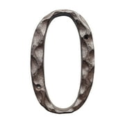 House Address Numbers 5 Inch Cast Iron Metal Home Modern Door Numbers Unique Hammered Look, Number 2