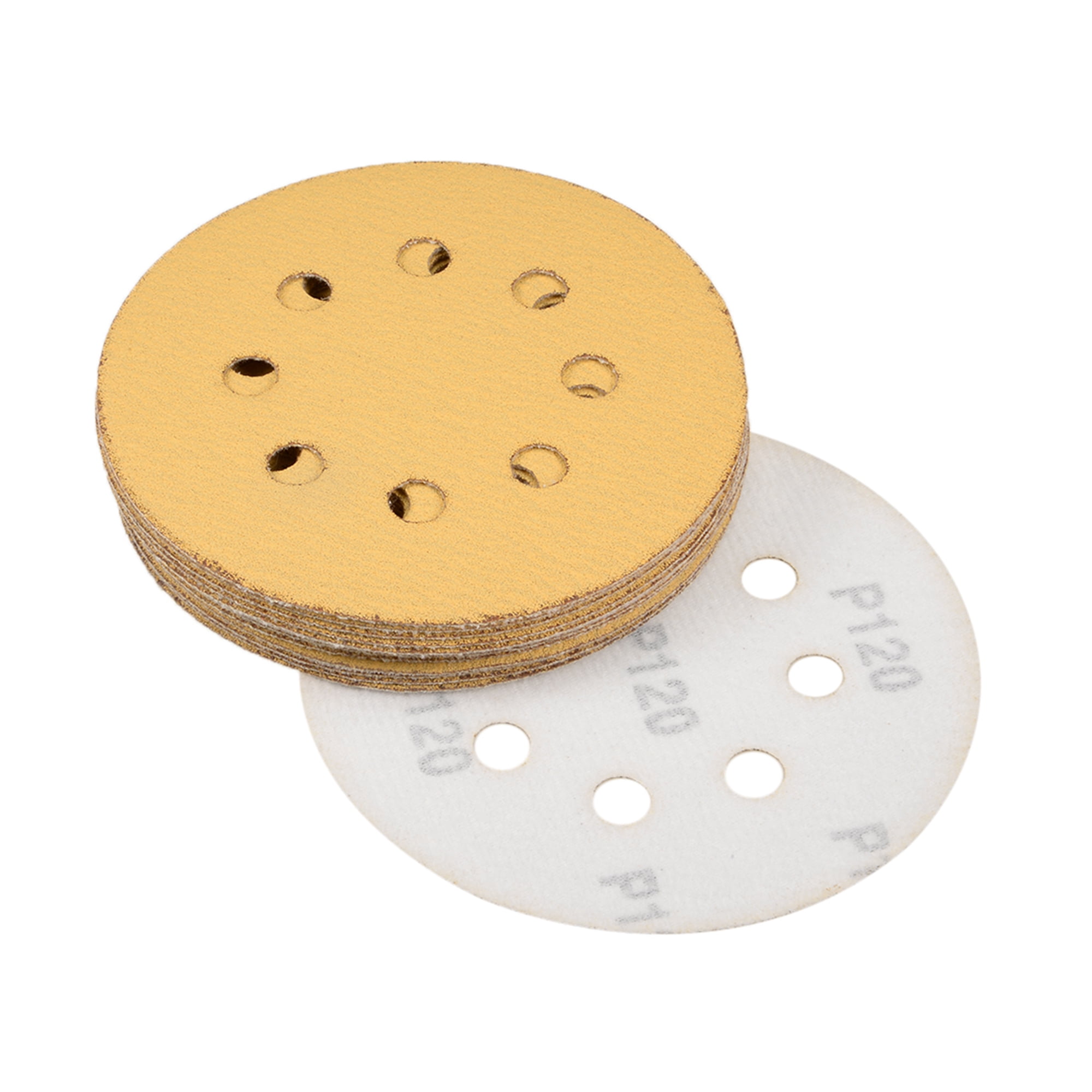 5inch Sanding Discs, 120Grits 8Holes Hook and Loop Wet Dry Sandpaper