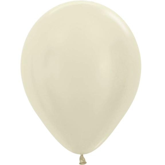 5 inch Sempertex Pearl Ivory Latex Balloons (100 Pack) - Party Supplies Decorations