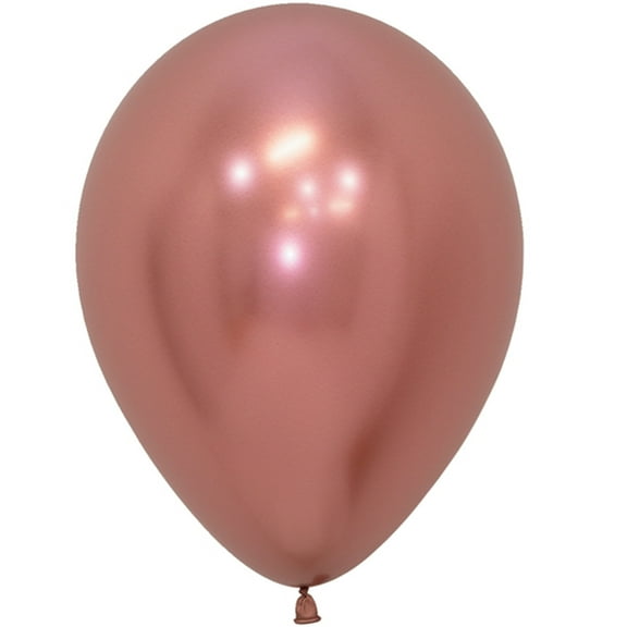 5 inch Sempertex Reflex Rose Gold Latex Balloons (100 Pack) - Party Supplies Decorations