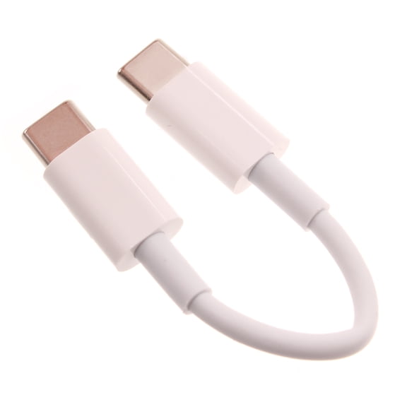 5 inch Short USB-C Cable PD Fast Charge for Samsung Galaxy S20/S21/S22/Plus/Ultra/FE - Cord Power Wire Wire Type-C to Type-C Sync White